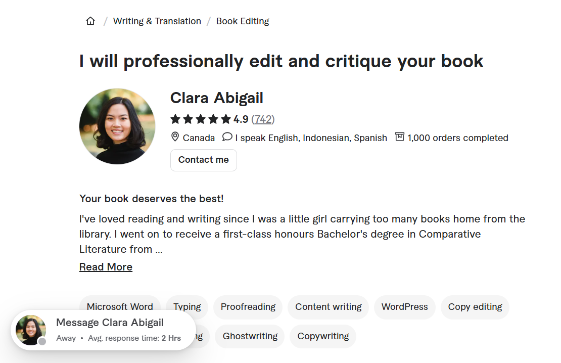 I will professionally edit and critique your book