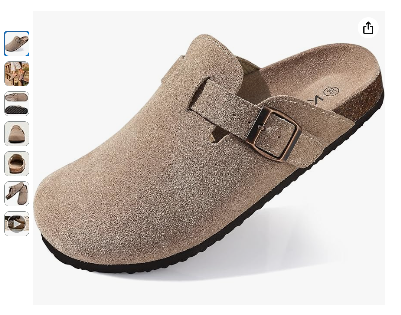 KIDMI Women’s Genuine Suede Clogs